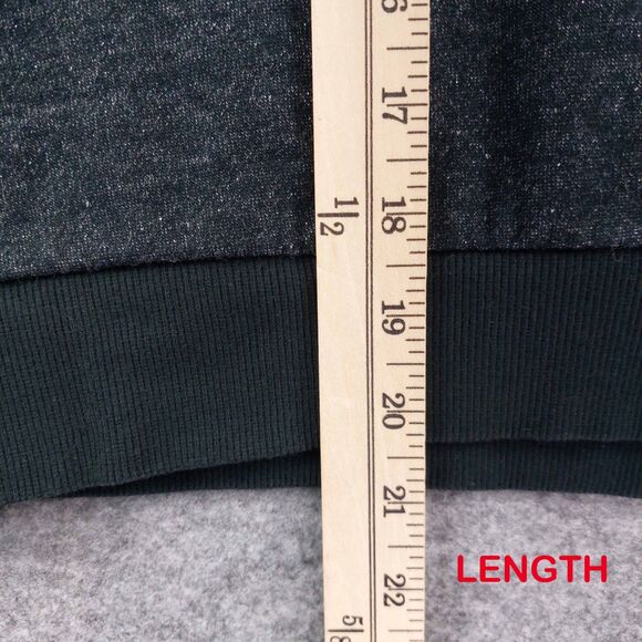 Converse Women’s XL Black Gray Metallic Logo Sweatshirt Fleece Lined Pullover - Picture 5 of 11